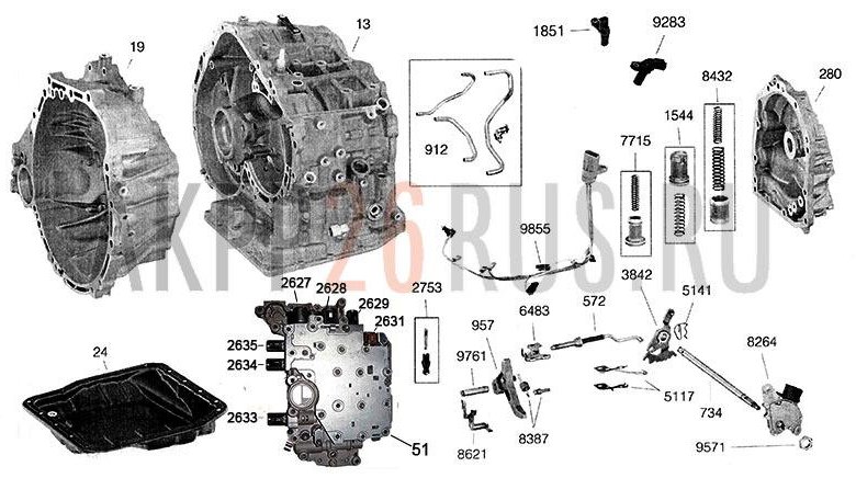 Схема гидроблока u250e