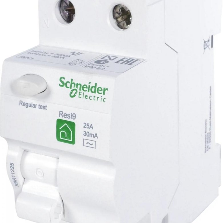 Узо schneider electric. Resi9 c25.