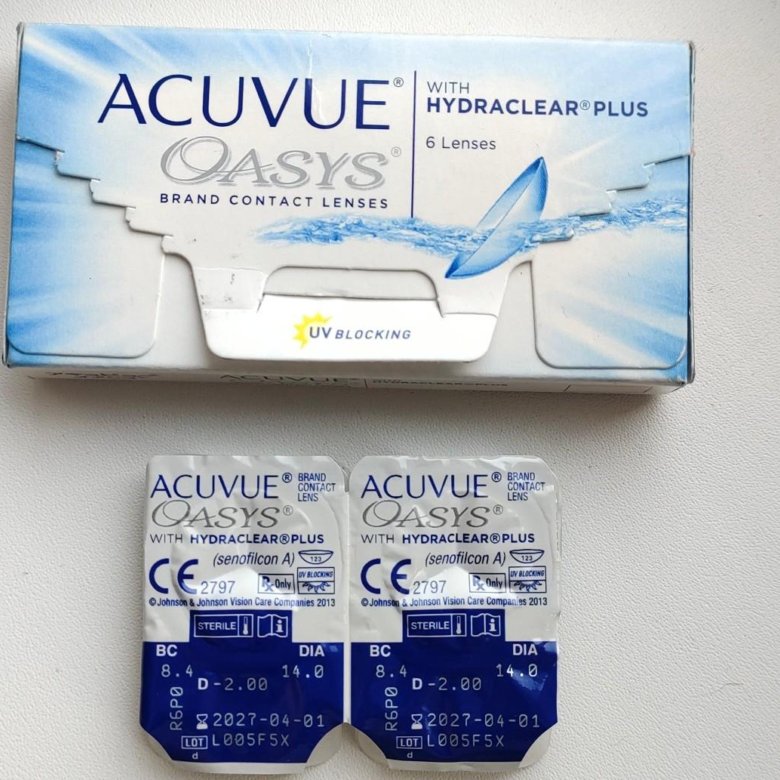 Контактные линзы acuvue oasys однодневные