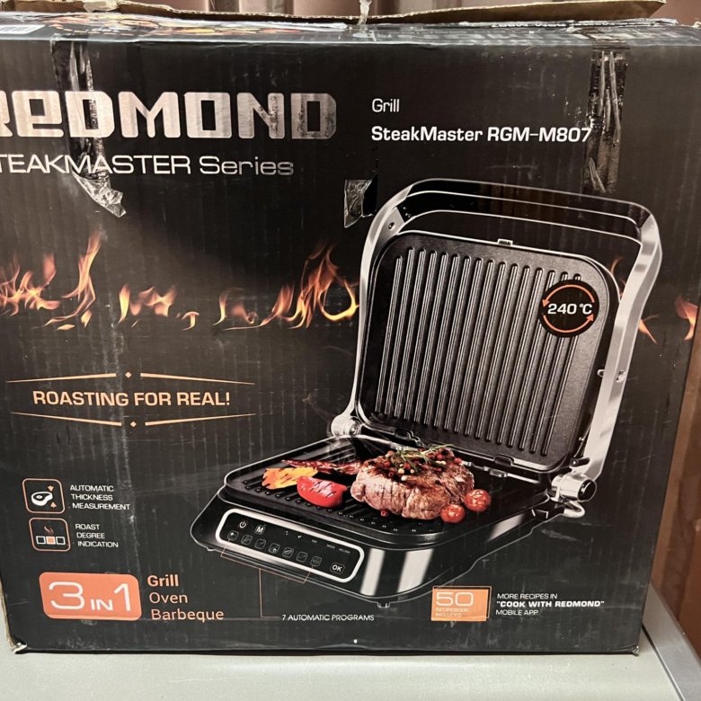 Гриль Redmond STEAKMASTER RGM-m807. Redmond RGM-m807. Redmond STEAKMASTER RGM-m807. Walmer s 807 электрогриль.