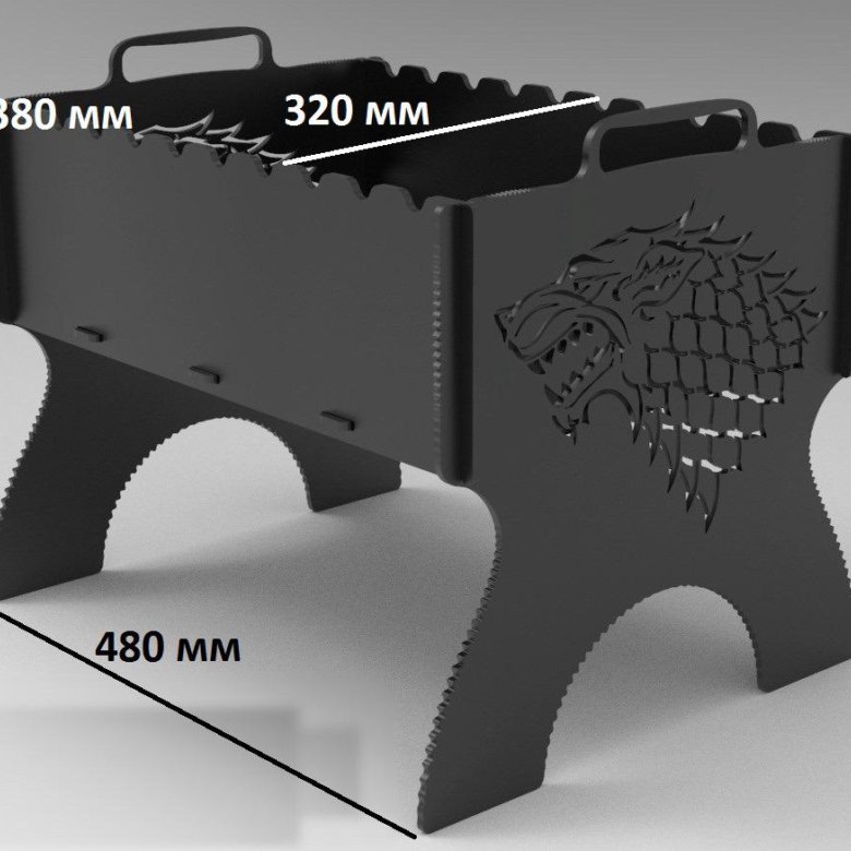 Макет простого разборного мангала в формате …