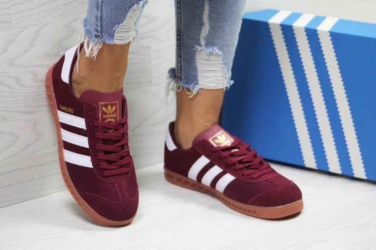 Adidas Hamburg бордовые