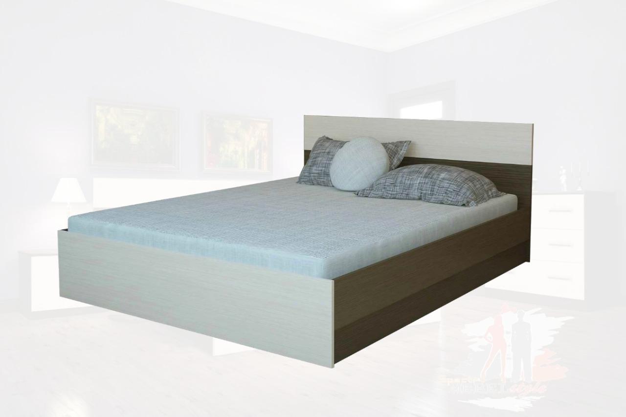 Юнона кровать 1400*2000 (венге/дуб) (Горизонт)