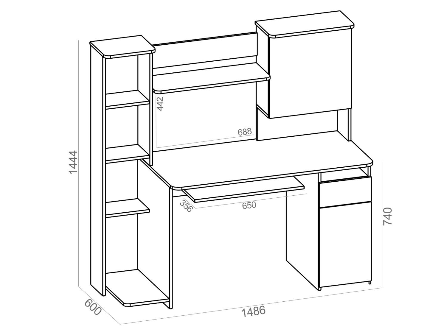 Компьютерный стол КСТ-11.1 Сокол-мебель