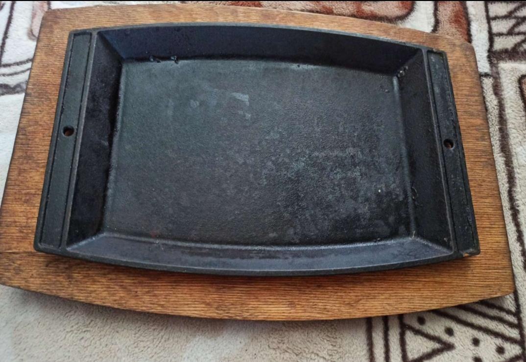 Чугунная сковорода для подачи блюд+подставка купить в Москве, цена 1 ...